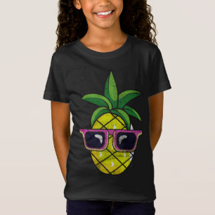 Funny Tropical Fruit Pun Pineapple Shades Distress T-Shirt