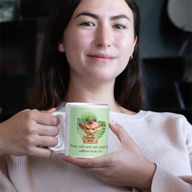 Funny Tropical Giraffe Coffee Mug - Customisable (Creator Uploaded)