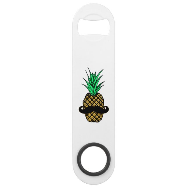 Funny Tropical Pineapple with Moustache (Front)