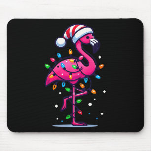 Funny Tropical Pink Flamingo Christmas In July Haw Mouse Mat