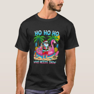 Funny Tropical Santa Christmas Vacation Beach Gift T-Shirt