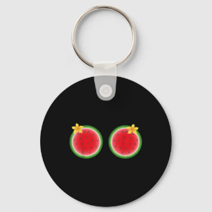 Funny Tropical Watermelon Slice S Summer Vacation Key Ring