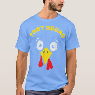 Funny Trot Squad Turkey Face Thanksgiving Runner C T-Shirt