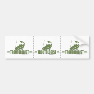 Funny Trout Fishing Bumper Sticker