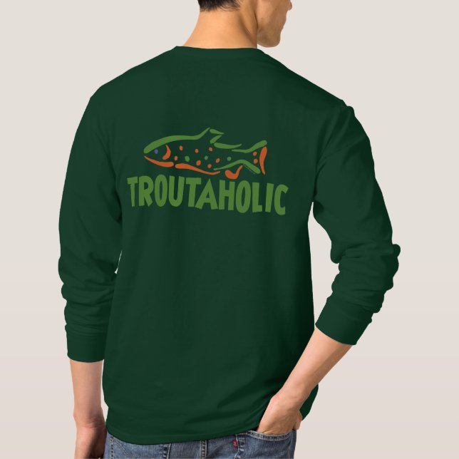 Funny Trout Fishing T-Shirt (Back)