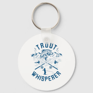Funny Trout Fly Fishing Birthday Christmas Fathers Key Ring