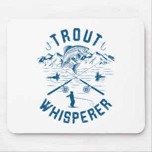 Funny Trout Fly Fishing Birthday Christmas Fathers Mouse Mat