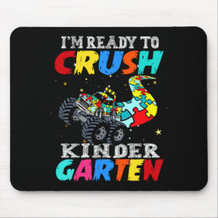 Funny truck autism puzzle crush nursery back to mouse mat