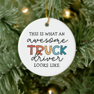 Funny Truck Driver Awesome Tow Truck Driver Ceramic Tree Decoration