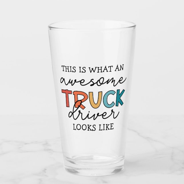 Funny Truck Driver | Awesome Tow Truck Driver Glass (Front)