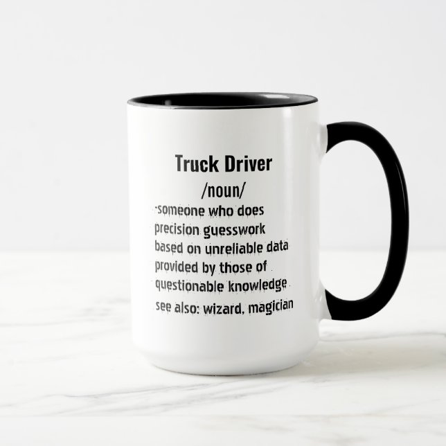 Funny Truck Driver Definition gifts for men women Mug (Right)