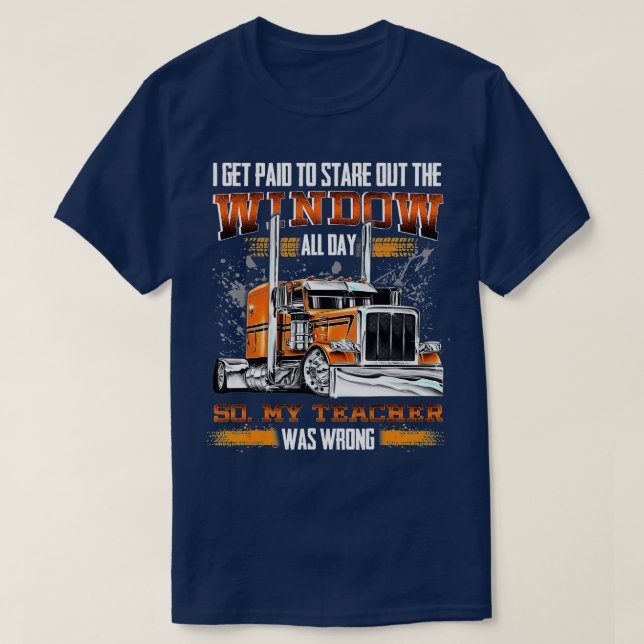 Funny truck driver driving design In love with a t T-Shirt (Design Front)