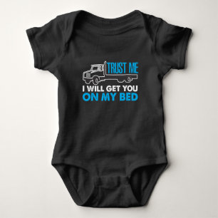 Funny Truck Driver Gift Trucker Dad Baby Bodysuit
