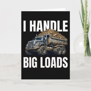 Funny Truck Driver I Handle Big Loads Blue Collar Card