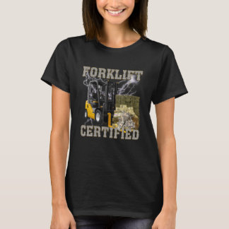 Funny Truck Driver Retro Style Operator Forklift C T-Shirt