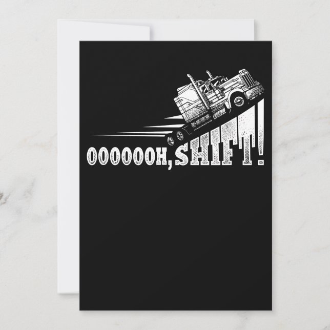 Funny Truck Driver Trucker Gift Holiday Card (Front)