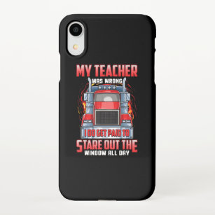 Funny Truck Drivers Art Gift For Truckers And Men. iPhone XR Case