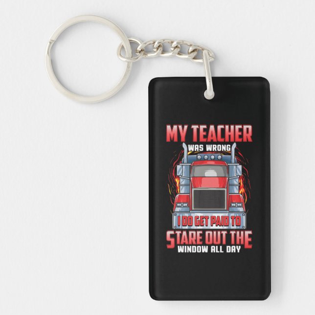 Funny Truck Drivers Art Gift For Truckers And Men. Key Ring (Front)