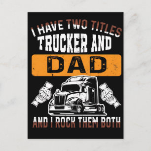 Funny Truck Driving Fathers Day 2026 Postcard