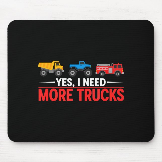 Funny Truck Lover Humor Ckup Enthusiast Diesel Tor Mouse Mat (Front)