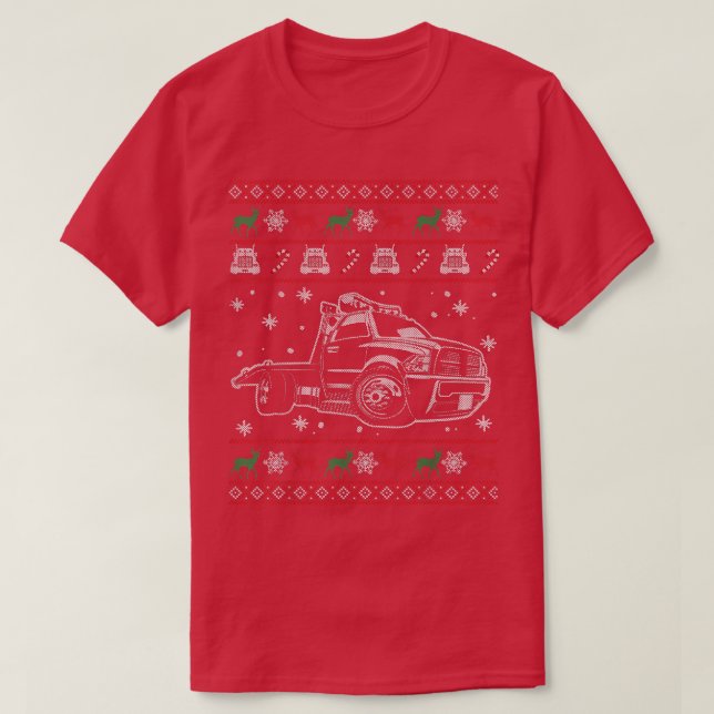 Funny Truck Ugly Christmas Sweater Xmas Gift for T (Design Front)
