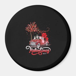 Funny Truck Valentines Day Boston Terrier Dog Hear Magnet