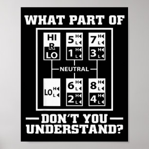 Funny Trucker Design For Men Big Rig Trucker Truck Poster