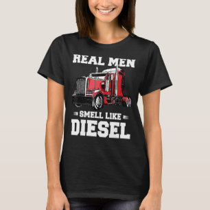 Funny Trucker Gifts Men Husband Semi Trailer Truck T-Shirt