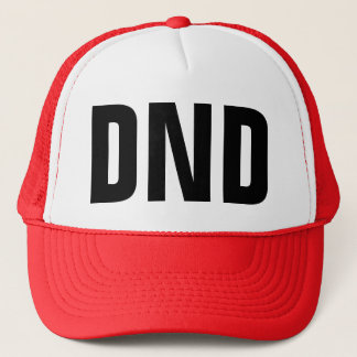 Funny Trucker Hat: "DND" Do Not Disturb Trucker Hat