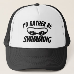 Funny trucker hat for swimmer and swim coach