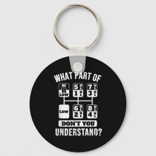 Funny Trucker Truck Driver Gear Stick Shift  Key Ring