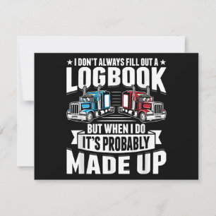 Funny Trucker Trucking Humour Tractor Trailer Truc Invitation