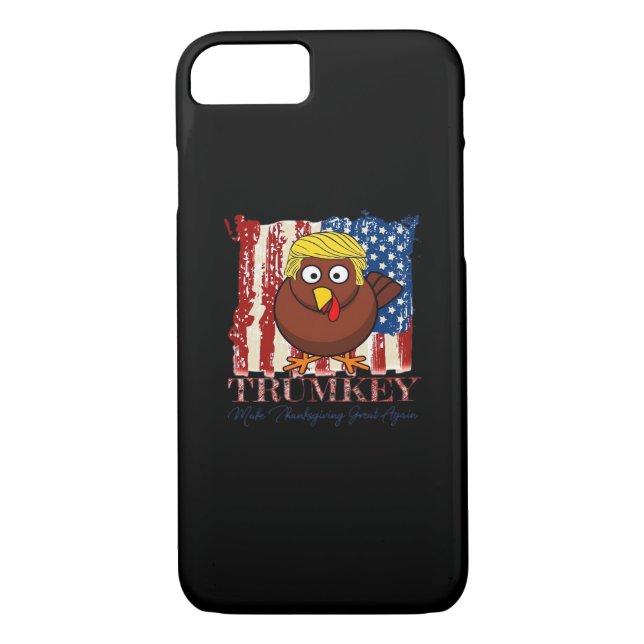 Funny Trumkey Make Thanksgiving Great Again Case-Mate iPhone Case (Back)