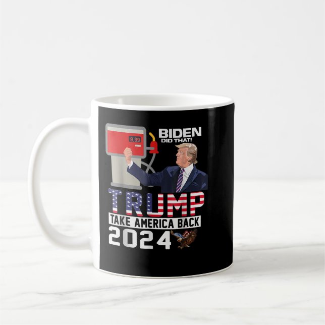 Funny Trump 2024 Flag Anti Joe Biden Mean Tweets G Coffee Mug (Left)