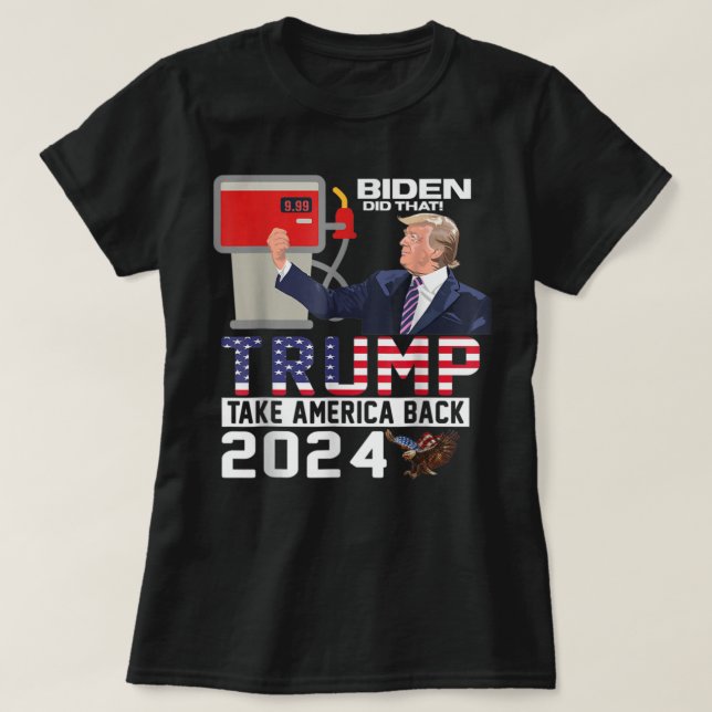 Funny Trump 2024 Flag Anti Joe Biden Mean Tweets G T-Shirt (Design Front)