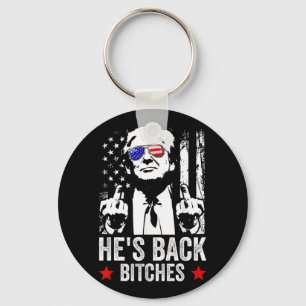 Funny Trump 2024 He's Back Es Trump 2025  Key Ring