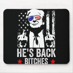 Funny Trump 2024 He's Back Es Trump 2025 Mouse Mat