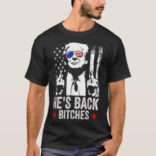 Funny Trump 2024 He's Back Es Trump 2025 T-Shirt