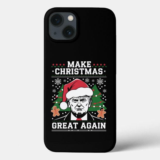 Funny Trump 2024 Make Christmas Great Again  Case-Mate iPhone Case (Back)