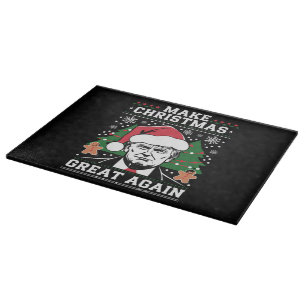 Funny Trump 2024 Make Christmas Great Again Cutting Board
