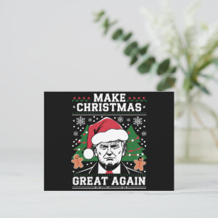 Funny Trump 2024 Make Christmas Great Again  Holiday Postcard