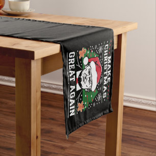 Funny Trump 2024 Make Christmas Great Again Short Table Runner