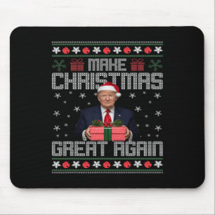 Funny Trump 2024 Make Christmas Great Again Ugly S Mouse Mat
