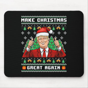 Funny Trump 2024 Make Christmas Great Again Ugly S Mouse Mat