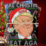 Funny Trump 2024 Make Christmas Great Again Ugly Wrapping Paper Sheet<br><div class="desc">Funny Trump 2024 Make Christmas Great Again Ugly</div>
