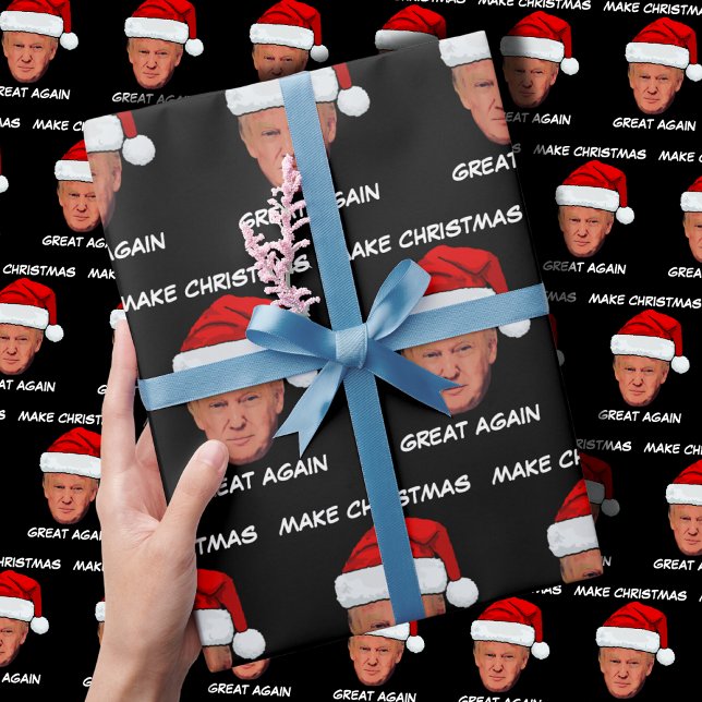 Funny Trump 2024 Make Christmas Great Again  Wrapping Paper (Creator Uploaded)