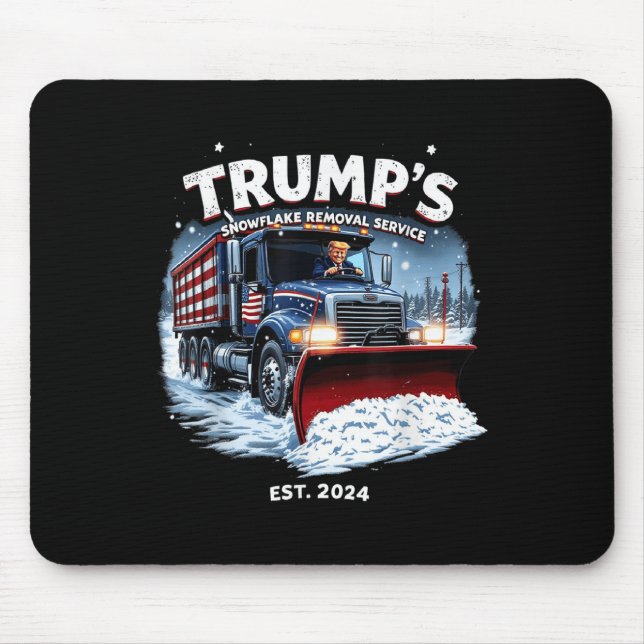 Funny Trump 2024 Victory Snowflake Removal Mouse Mat (Front)