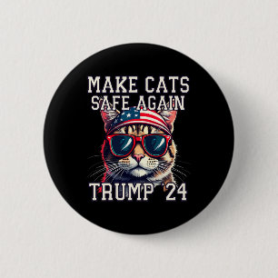 Funny Trump 24 President Debate Meme Make Cats Saf 6 Cm Round Badge