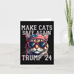 Funny Trump 24 President Debate Meme Make Cats Saf Card