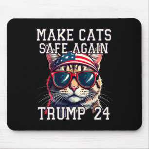 Funny Trump 24 President Debate Meme Make Cats Saf Mouse Mat